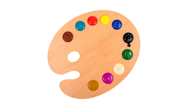 Vector illustration of sweet Easter eggs in a colorful paint palette