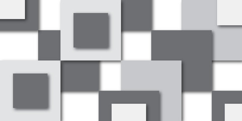  white unique square mathematical background. Abstract white background with texture pattern, layered geometric triangle shapes, white and grey glossy squares abstract tech banner design