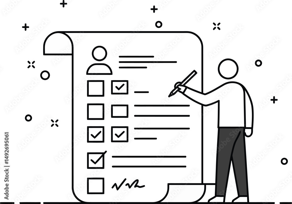 Poster application form abstract vector