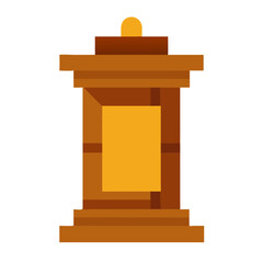 Wooden Podium on Stage – Presentation, Speech, or Conference Illustration
