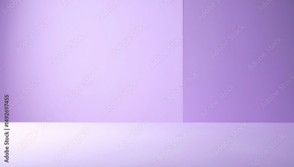 Poster artistic display of soft purple hues studio setting abstract visuals calm environment eye level colo