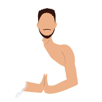 Hajj man in ihram ihrom