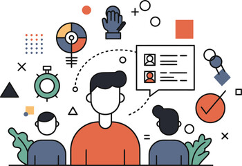 Diversity & Inclusion Workshop Leader - Minimalist Vector