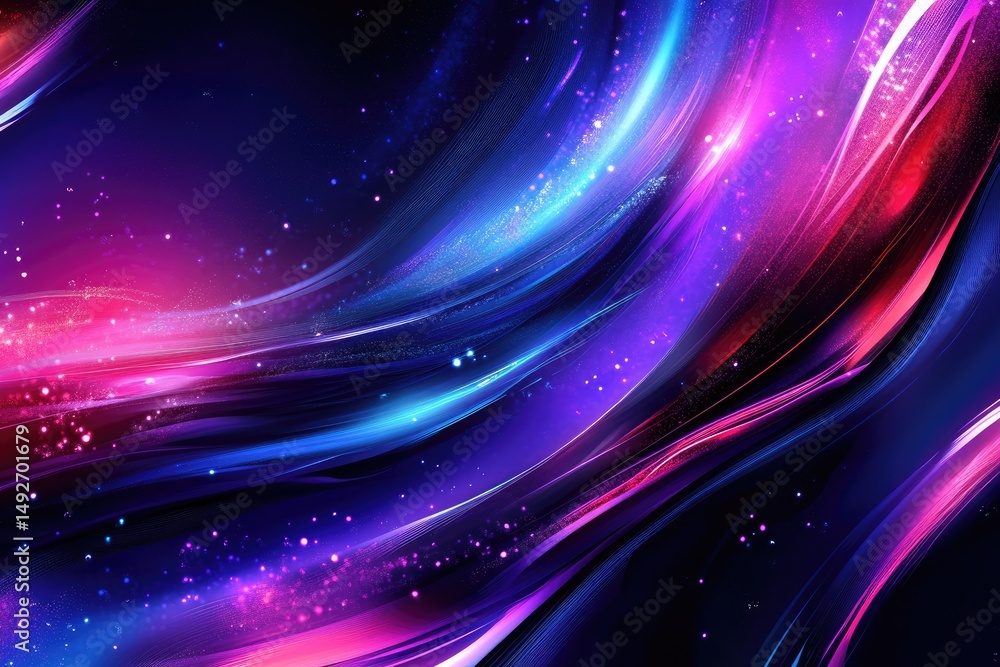 Aufkleber vibrant abstract background featuring dynamic streaks of colorful light in shades of blue. pink. and