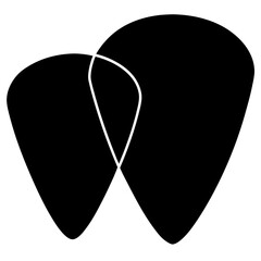 Overlapping guitar picks abstract design