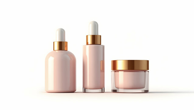 Flat Refined cosmetic packaging mockup design emphasizing artistic packaging structure luxurious visual elements and contemporary branding techniques for superior beauty product presentation in  Simpl