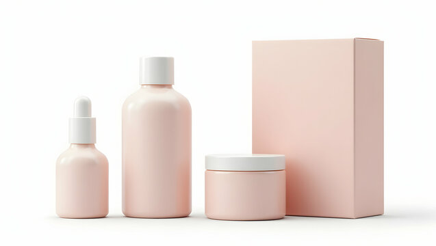 Flat Refined cosmetic packaging mockup design emphasizing artistic packaging structure luxurious visual elements and contemporary branding techniques for superior beauty product presentation in  Simpl