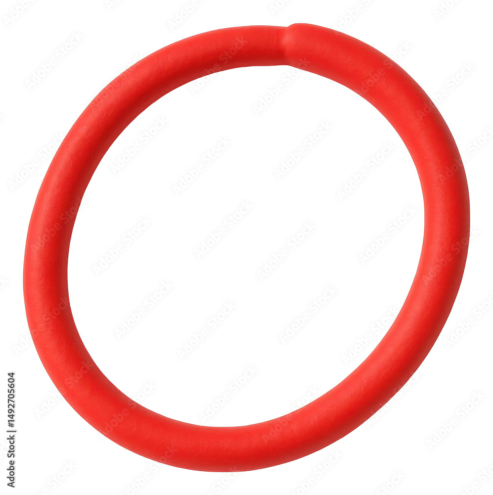 Poster red circular ring shape on transparent background