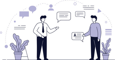 Manager Handling Grievances - Minimalist Vector