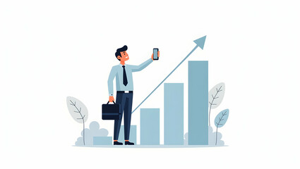 Flat Strategic Analysis: Enhancing Shareholder Value through Financial Performance, Corporate Governance, and Market Dynamics for Sustainable Investor Returns - A Cute Vector Illustration