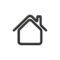 An inviting home icon representing safety comfort and belonging in on transparent background