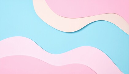 Creative colorful paper waves design studio background graphic art modern aesthetic close-up view visual appeal