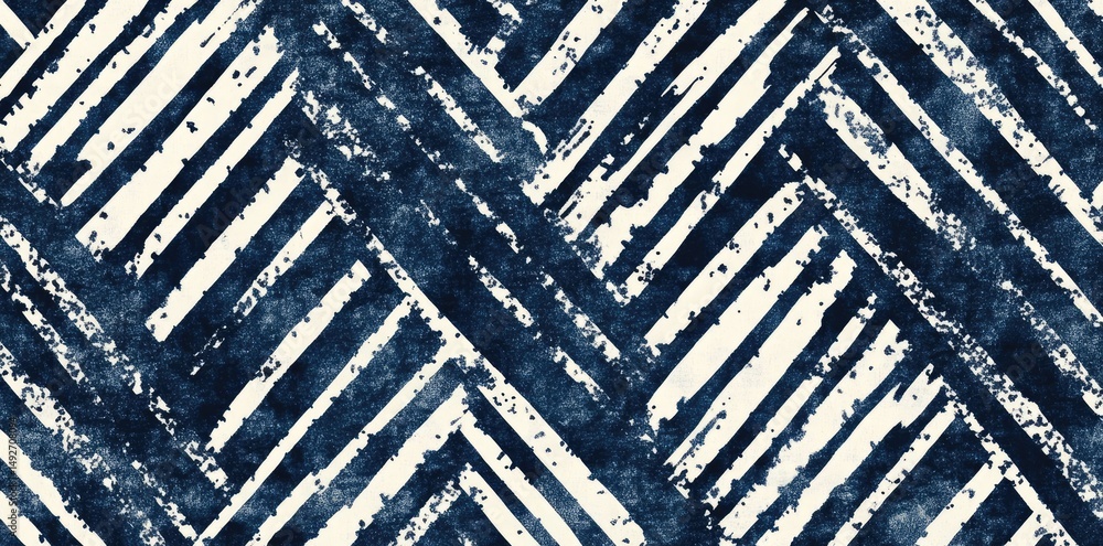 Poster abstract geometric pattern with white lines on a deep blue background. creating a modern textile des