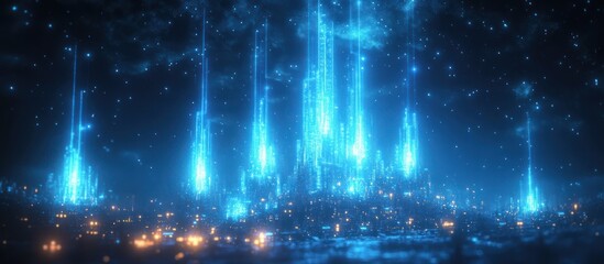 Obraz premium Glowing Cityscape