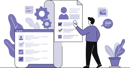HR Policy Update - Minimalist Vector Design