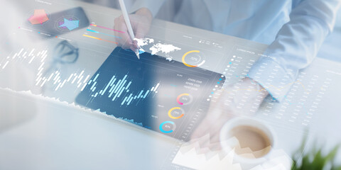 Analyzing Financial Data Trends with Interactive Digital Visualization Tools.