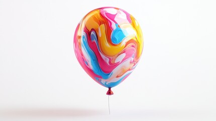 Colorful marbled balloon