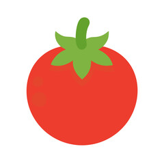 Stylized tomato illustration against black backdrop for food concepts
