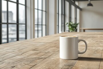Corporate logo branded coffee mugs for employees
