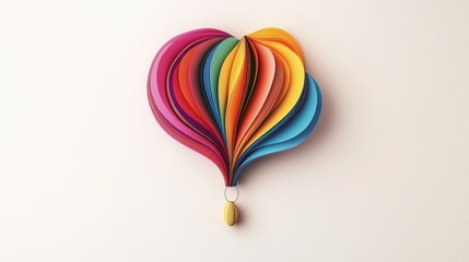 Colorful paper hot air balloon (1)