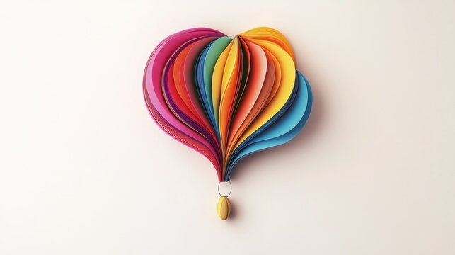 Colorful paper hot air balloon (1)