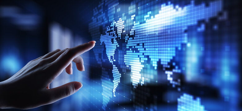 Global Financial Data Connections Overlayed on World Map.