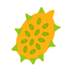 Kiwano melon horned melon African cucumber isolated digital image