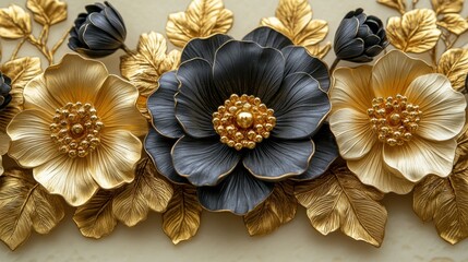 Ornate floral wall decor