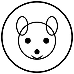 Obraz premium Dog icon design that can be used as a symbol of a pet, animal, living creature, or other editing tool.