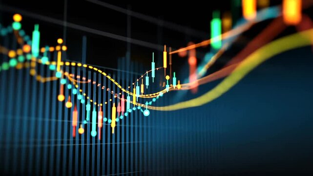 Colorful financial chart