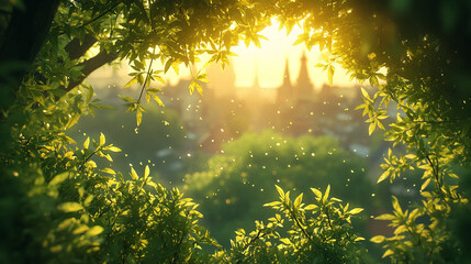 Urban Serenity at Dawn