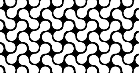White Geometric pattern on black background