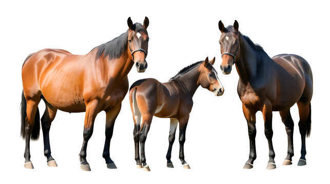 Three sires displayed on a white background for artistic and educational purposes