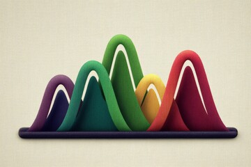 Colorful abstract waveforms representing dynamic trends engaging viewers with a visually appealing palette and tactile texture evoking artistic expression and creative inspiration