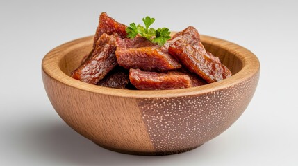 Butcher's beef jerky delight artisan meat shop dry meat savory treats gourmet environment close-up view flavorful concept