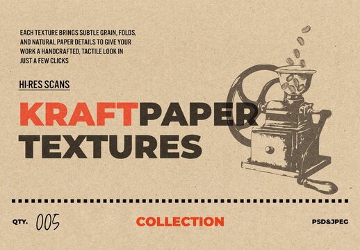 Gray Kraft Overlay Textures