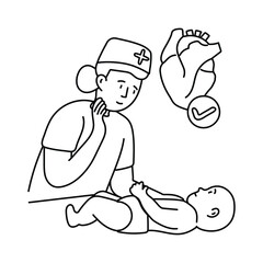    Checkup vector outline illustrations. EPS 10 file