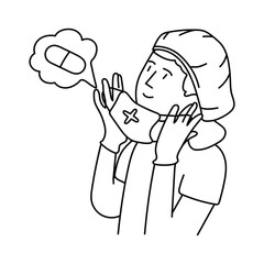 Pregnancy Care  vector outline illustrations. EPS 10 file