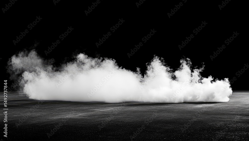 Poster a vibrant scene filled with colorful smoke swirling across a reflective surface. illuminated by dram