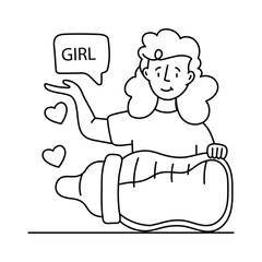 Feeder vector outline illustrations. EPS 10 file