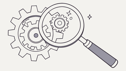 vector illustration of magnifying glass