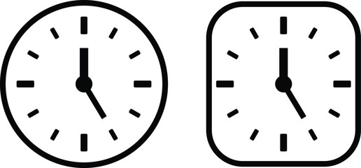Time and clock icons set. Time management concept, fast stopwatch, rest watch watch clock sign collection speed clock symbol vector isolated on transparent background.