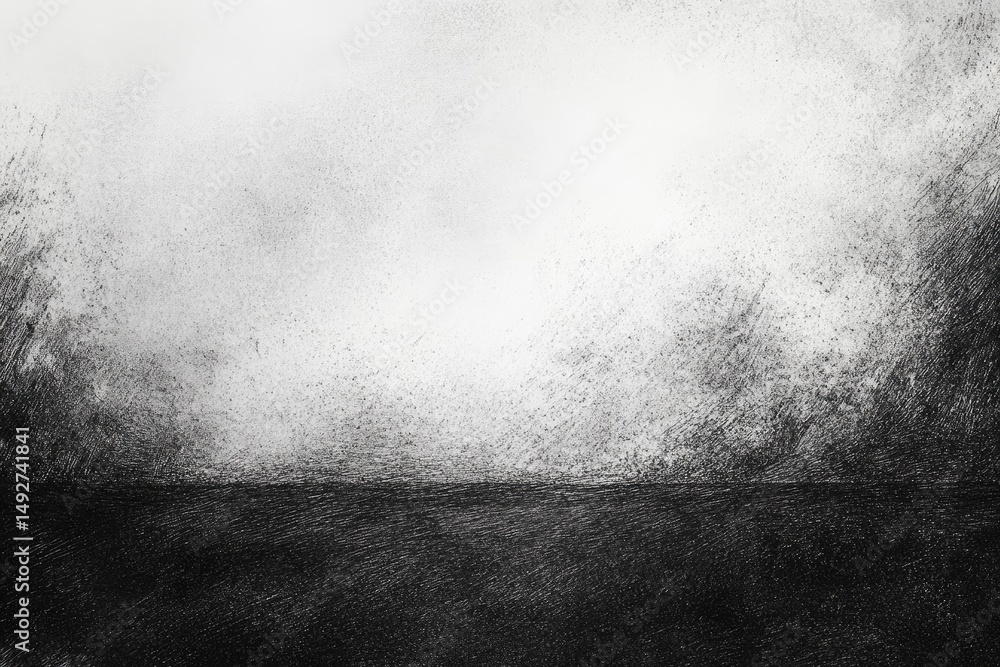 Poster abstract monochrome artwork featuring a dynamic interplay of black and white textures. evoking a sen