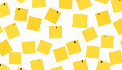 Chaos of Yellow Sticky Notes on White