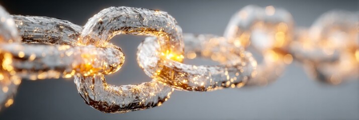 A chain is shown with a broken link