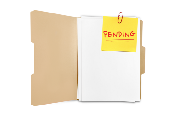 Confidential File with Pending Approval Stamp – Office Admin Concept

