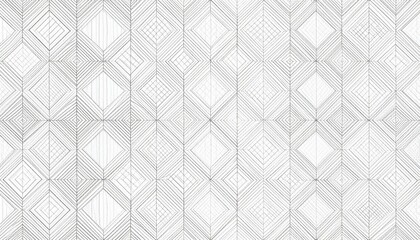 Fototapeta premium Geometric Quilt Diamond Lines in White