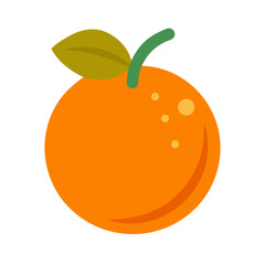 Vibrant flat design of orange fruit on black background