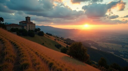 Panoramic Shot Montes Toledo Dawn