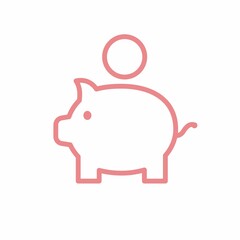 pink piggy bank, saving money concept, piggy bank icon, savings, piggy bank icon,  small bank savings , 